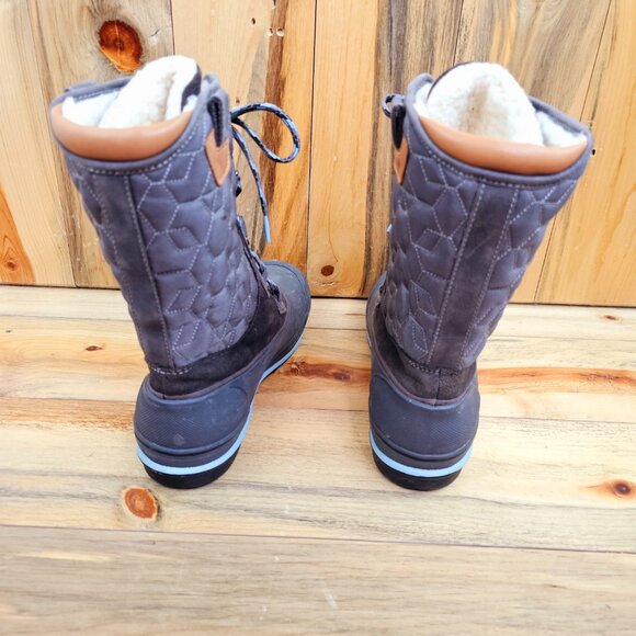 Clarks Muckers Vale Boots Suede Leather Fleece Size 10 - Picture 4 of 9